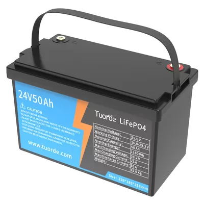 Dust Resistant Lithium Deep Cycle Battery 24V 50Ah Deep Cycle Storage Battery
